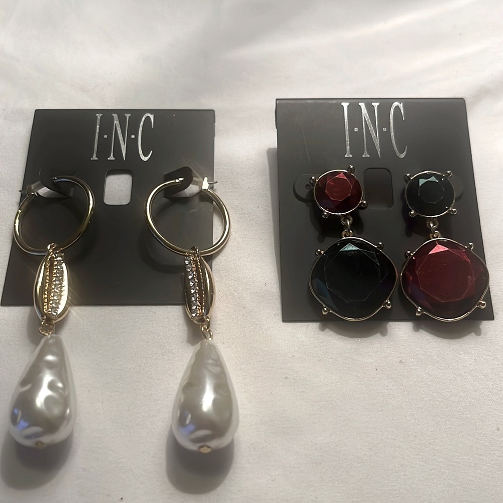 Set of Two INC earrings